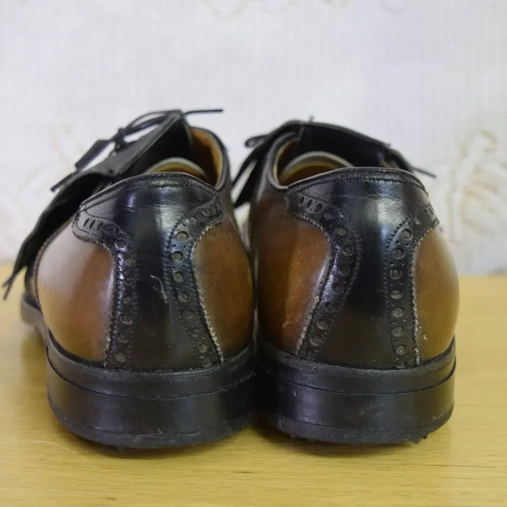 Florsheim Pro Stance Mens Size 8.5 Golf Shoes Two Tone Leather Kiltie Vintage Golf Shoes Florsheim for sale | eBay main image 2